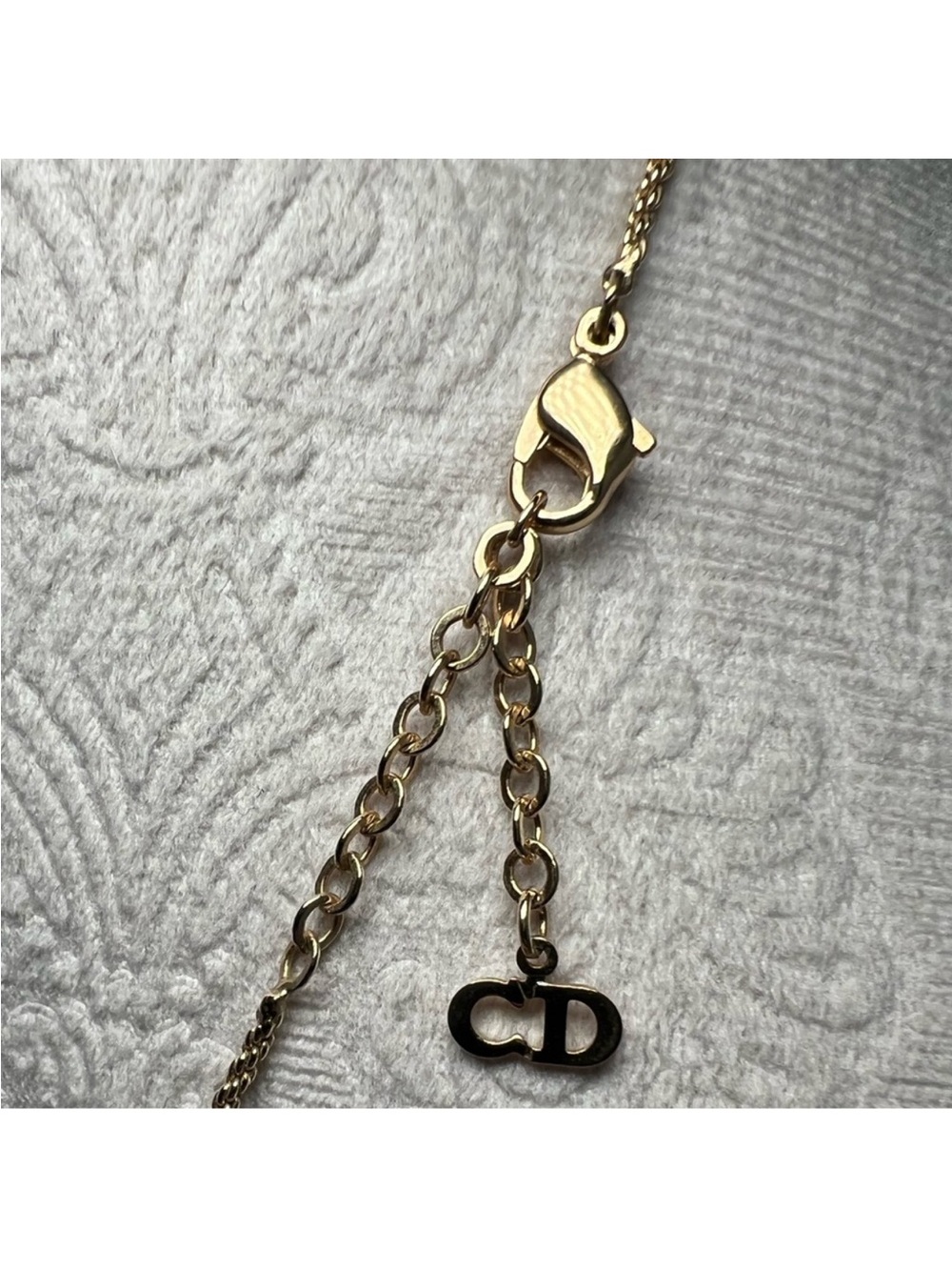 Christian DIOR Floral Necklace Authentic Gold and Silver Vintage - Picture 2 of 7
